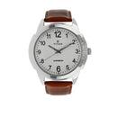TITAN WHITE DIAL LEATHER STRAP WATCH 1585SL07