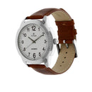 TITAN WHITE DIAL LEATHER STRAP WATCH 1585SL07