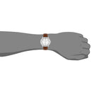 TITAN WHITE DIAL LEATHER STRAP WATCH 1585SL07