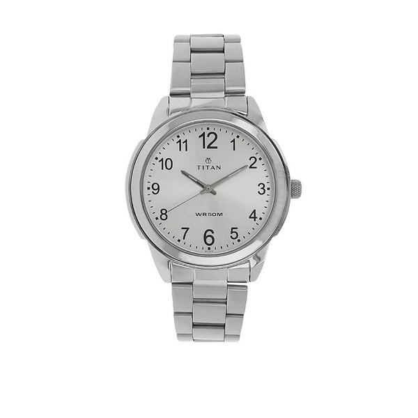 TITAN SILVER DIAL ANALOG WATCH FOR MEN 1585SM04