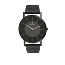 TITAN BLACK DIAL LEATHER STRAP WATCH 1595NL01