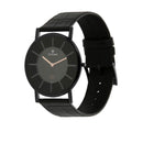 TITAN BLACK DIAL LEATHER STRAP WATCH 1595NL01