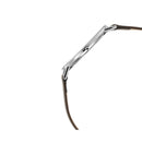 TITAN EDGE SILVER DIAL LEATHER STRAP WATCH 1595SL03