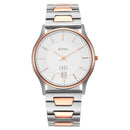 TITAN EDGE METAL SILVER DIAL LEATHER STRAP WATCH 1683KM01