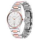 TITAN EDGE METAL SILVER DIAL LEATHER STRAP WATCH 1683KM01