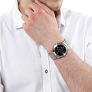 TITAN BLACK DIAL METAL STRAP WATCH 1698SM01