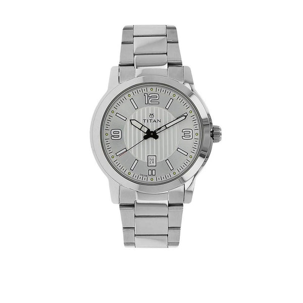 TITAN SILVER DIAL ANALOG WATCH FOR MEN 1730SM01