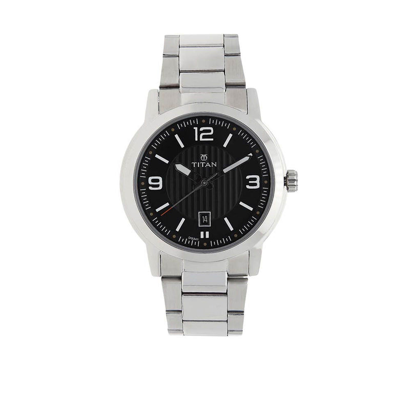 TITAN BLACK DIAL ANALOG WATCH FOR MEN 1730SM02 - Main Image