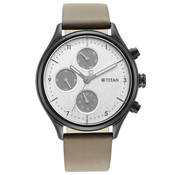 TITAN NEO SILVER DIAL MULTIFUNCTION WATCH FOR MEN 1803NL02