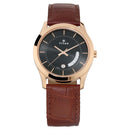 TITAN BLACK DIAL LEATHER STRAP WATCH 1823WL01