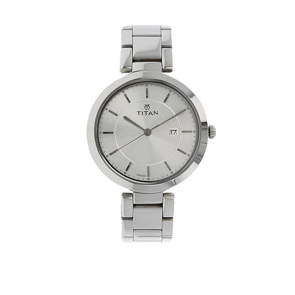 TITAN SILVER DIAL METAL STRAP WATCH 2480SM07