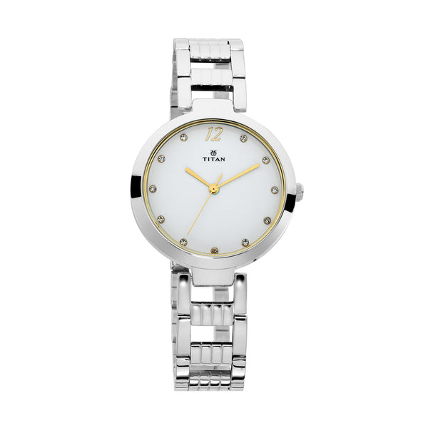 TITAN SPARKLE WHITE DIAL ANALOG WATCH FOR WOMEN 2480SM09