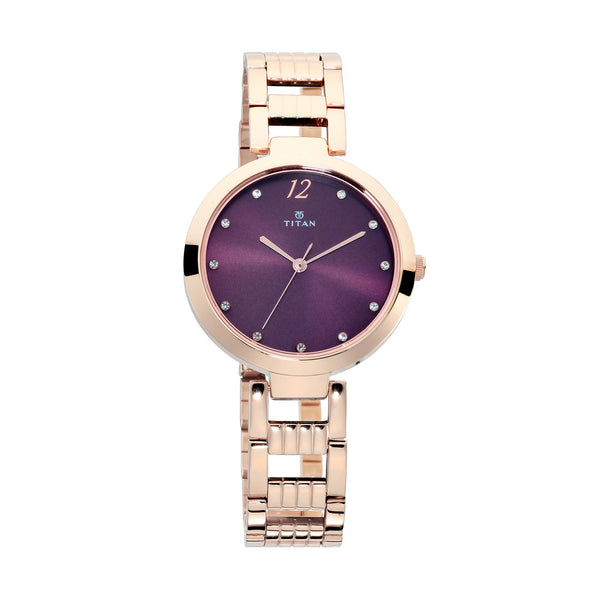 TITAN SPARKLE PURPLE DIAL ANALOG WATCH FOR WOMEN 2480WM02