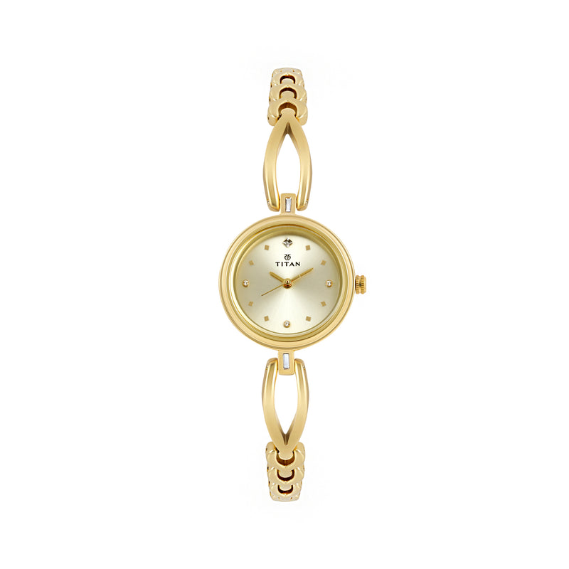 TITAN KARISHMA CHAMPAGNE DIAL ANALOG WATCH FOR WOMEN 2601YM02