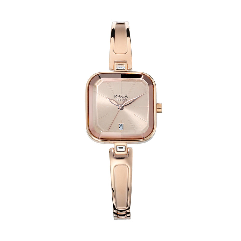 TITAN RAGA VIVA ROSE GOLD DIAL ANALOG WATCH FOR WOMEN 2607WM01