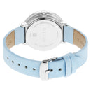 TITAN PASTEL DREAMS SILVER DIAL BLUE LEATHER STRAP WATCH 2651SL04