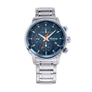 TITAN BLUE DIAL STAINLESS STEEL WATCH 90086KM01