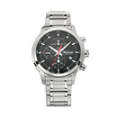 TITAN BLACK DIAL STAINLESS STEEL WATCH 90086SM01