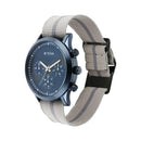 TITAN ATHLEISURE BLUE DIAL GREY NYLON STRAP WATCH 90129QP01