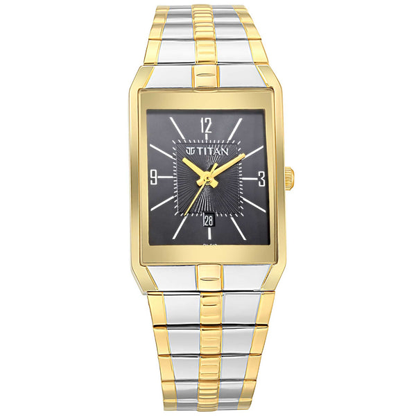 Buy TITAN Regalia Premium 49.60 x 9.30 x 43.00 mm Green Dial Stainless  Steel Analog Watch For Men - 1688KM05 | Shoppers Stop