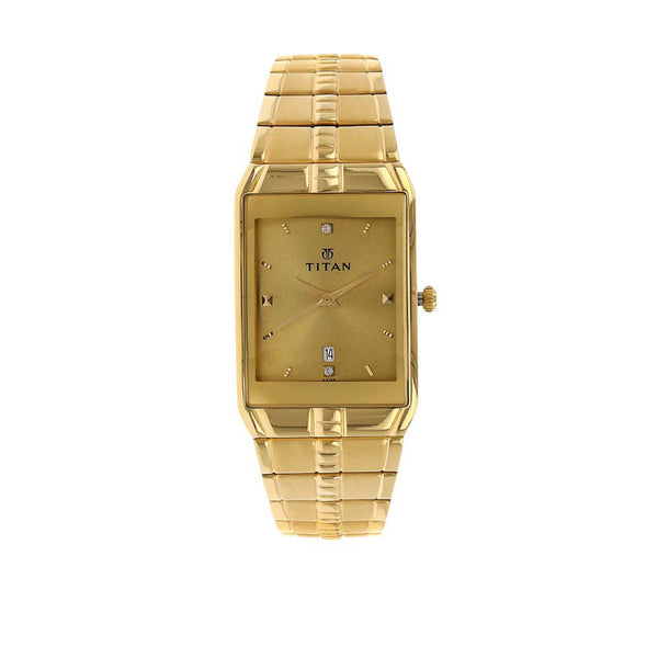 Titan gold hotsell watch mens